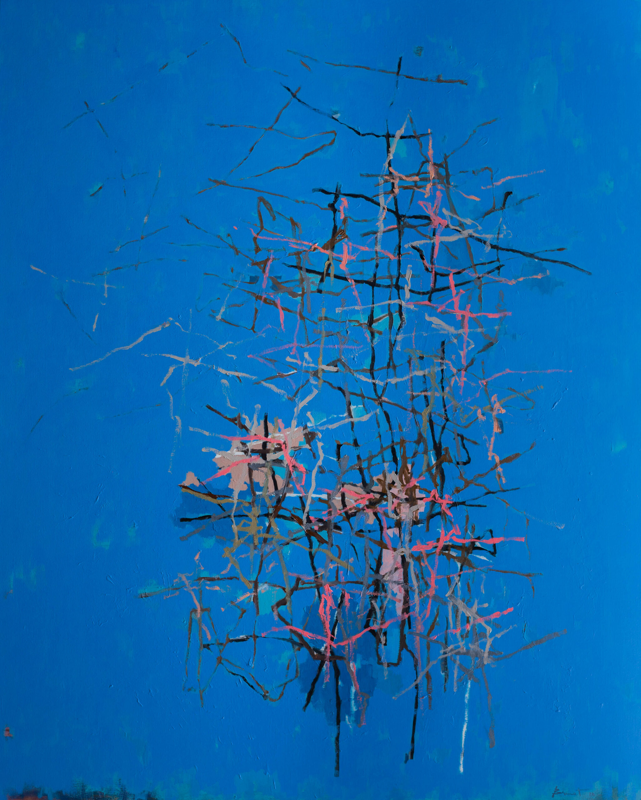 Paysage interieur - A Jean Orizet 2016 2024 Huile sur toile, 162 x 130 cm