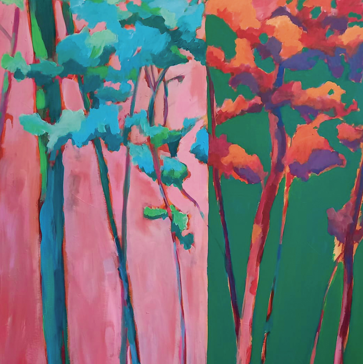 Recherche d'enracinement 2020 huile sur toile 162 x 130 cm